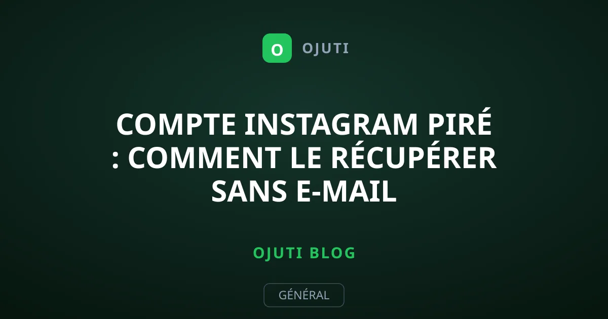 Compte Instagram piré : comment le récupérer sans e-mail